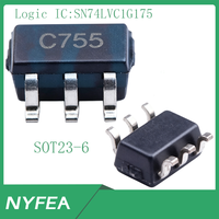 Nuevo en Stock, Circuito Integrado Lógico Original de Fábrica SN74LVC1G175 SOT23-6/SC70-6, Flip-Flop Tipo D Simple Asíncrono con Reinicio, -40C +125C