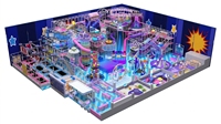 Parcours d'obstacles Ninja personnalisé, aire de jeux intérieure commerciale pour enfants avec mur d'escalade, piscine à balles et toboggan