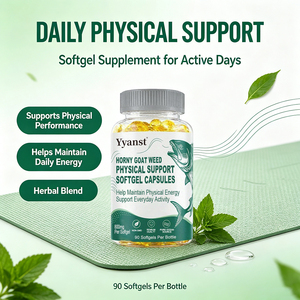 Extrait de Horny Goat Weed en gélules molles 800mg 90pcs Aide à maintenir l'énergie physique Soutient l'activité quotidienne Pour les hommes actifs OEM - Product Image 6