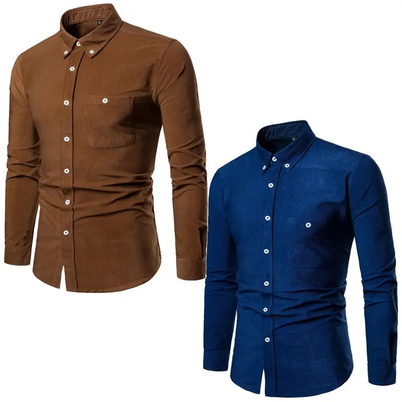 Camisas de pana Vintage para hombre, blusa Formal de manga larga ajustada 5XL, blusas informales de negocios, ropa de talla grande, camisa roja