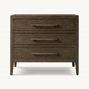 French Vintage Solid Oak Nightstand RH Style Distressed <strong>Bedside</strong> <strong>Table</strong> Lamp Platform Modern <strong>Antique</strong> for Bedroom/Living Room - Product Image 4