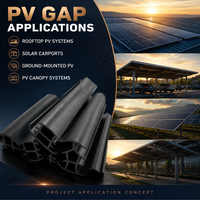 Joint d'étanchéité sur mesure en EPDM pour module photovoltaïque, profil en T, extrusion de caoutchouc étanche pour systèmes de protection de cadres de montage solaire