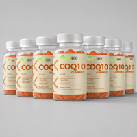 Gummies CoQ10 500mg 60 unités OEM ODM Logo personnalisé Marque privée Soutien énergétique cellulaire Sans sucre Complément végétalien