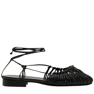 Sandali romani in pelle con cinturino piatto da donna intrecciato a mano sandali retrò intrecciati da donna - Product Image 6