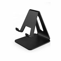 Support de téléphone et tablette réglable en métal pour bureau avec base antidérapante