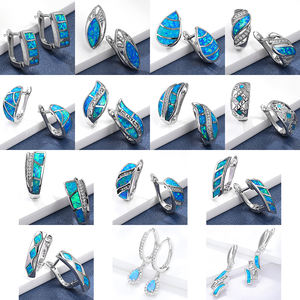 أقراط عقيق اصطناعية من الفضة الإسترلينية بتصميم بسيط مبيع بالجملة - Product Image 5