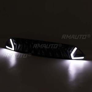 ABS Black Grille <b>for</b> Ford Mustang 2015 2016 2017 Front <b>Mesh</b> <b>Grill</b> With White LED Light - Product Image 6