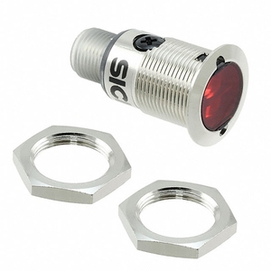P/N 1059487 เซ็นเซอร์อุตสาหกรรมใหม่และของแท้ SENSOR 400MM PNP LO M12 MTL FLSH - Product Image 1