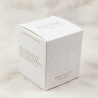 Boîte RTE en papier non couché personnalisée, gaufrée, finition mate, emballage cosmétique pour base de maquillage naturelle
