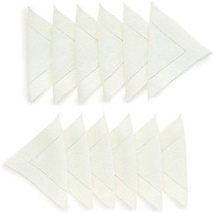 Hoge Kwaliteit Steen Gewassen 100% Zuiver Linnen Servetten Hemstitched Servetten Linnen Diner Servet - Product Image 3