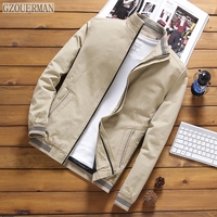 Nouvelle Veste Manteau Homme en Coton, Manches Longues, Col Montant, Fermeture Éclair, Couleur Unie, Décontractée