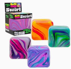 Schylling NeeDoh Nice Cube - ของเล่นบีบสัมผัสเพื่อความผ่อนคลาย พร้อมเนื้อสัมผัสแน่นพิเศษ - ลูกบาศก์ขนาด 2.25 นิ้ว - Product Image 4