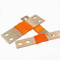 Connecteur flexible en cuivre tressé pour équipement de distribution basse tension, conducteur de courant pour câblage d'armoire de contrôle de batterie
