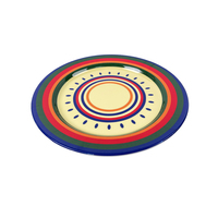 Assiettes en mélamine Bestwares, motif cercles concentriques colorés, empilables, thème café, mariage, vente en gros par le fabricant