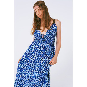 Abito lungo boho stampato con spalline - Product Image 6