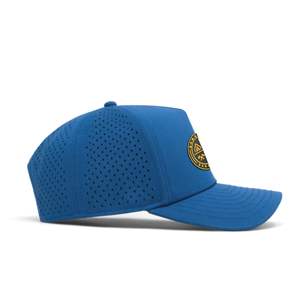 Kustom Logo 5-Panel dapat disesuaikan topi bisbol <span class=keywords><strong>Golf</strong></span> kain biru Laser berlubang tali cepat kering sejuk gaya Amerika dicetak - Product Image 3