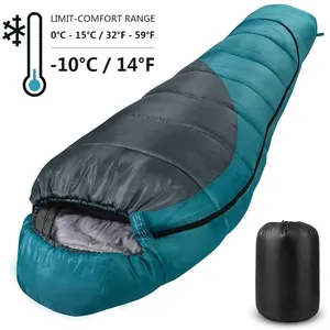 Custom Logo Outdoor Camping Winter Tactical Training Waterproof Winter Sleeping Bags With Compression Sack