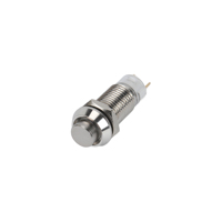 Interrupteur à bouton-poussoir métallique étanche 8 mm ON-OFF Mini Micro Rond 0-250V avec verrouillage automatique et bornes PCB