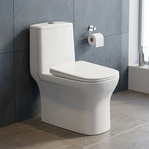 Inodoro de Cerámica Profesional Moderno de Una Pieza con Sifón en S para Baño, Set de Sanitarios de Seguridad al por Mayor - Product Image 3