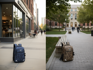 Zaino da uomo in nylon resistente all'acqua 20-39L con scomparto per laptop e spallacci casual - Product Image 2