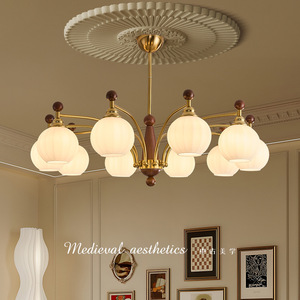 Lámpara de araña de estilo vintage con múltiples cabezales redondos E27, luz LED para sala de estar, dormitorio, pasillo, decoración del hogar - Product Image 4