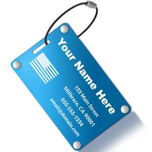 Etiquetas de Equipaje de Metal Personalizadas al por Mayor con Diseños Personalizados, Etiquetas con Nombre para Viajes, Accesorios Antipérdida - Product Image 1