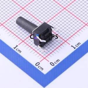 TC-6610-13-160G Tactile Switch Through hole-4P,6x6mm Switch Single Pole Single Throw Round Button 1.6N Through Hole - Product Image 2