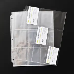 9 Pocket Page Protector Plastic Bindmiddel Mouwen Ultra-Clear Trading Card Hoezen Voor Spel Kaarten En Fotokaart