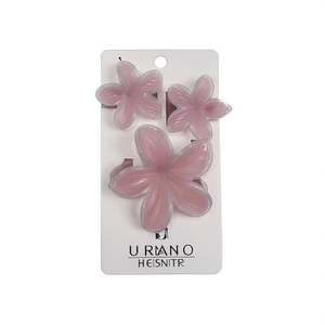 Set di 3 fermagli per capelli Frangipani con copertura in argento, colori pastello, per donna - Product Image 2