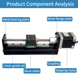 8Mm Dẫn 100/150/200/250/300Mm Đột Quỵ Vít Tuyến Tính Mô-đun Hướng Dẫn Đường Sắt Tuyến Tính Chuyển Động CNC Tuyến Tính Hướng Dẫn Đường Sắt - Product Image 3