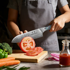 Couteau de cuisine Homeful, couteau de chef en acier Damas VG10 à 67 couches avec manche en acrylique - Product Image 5
