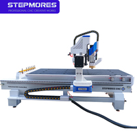 Nouvelle fraiseuse CNC automatique 1325 ATC avec PLC et pompe, moteur servo 9KW pour la fabrication de meubles en bois
