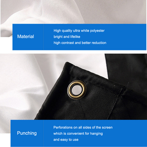 Écran de projection mobile pliable pas cher pour <span class=keywords><strong>films</strong></span> en plein air, format 16:9/4:3, toile en tissu, toutes tailles personnalisables - Product Image 2