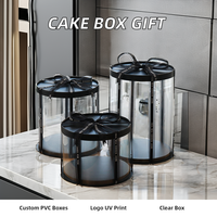 Großhandel Transparente PVC PET Kuchenbox Lebensmittelechte Runde Geschenkbox für Babynahrung Kartoffelchips Blisterverpackung