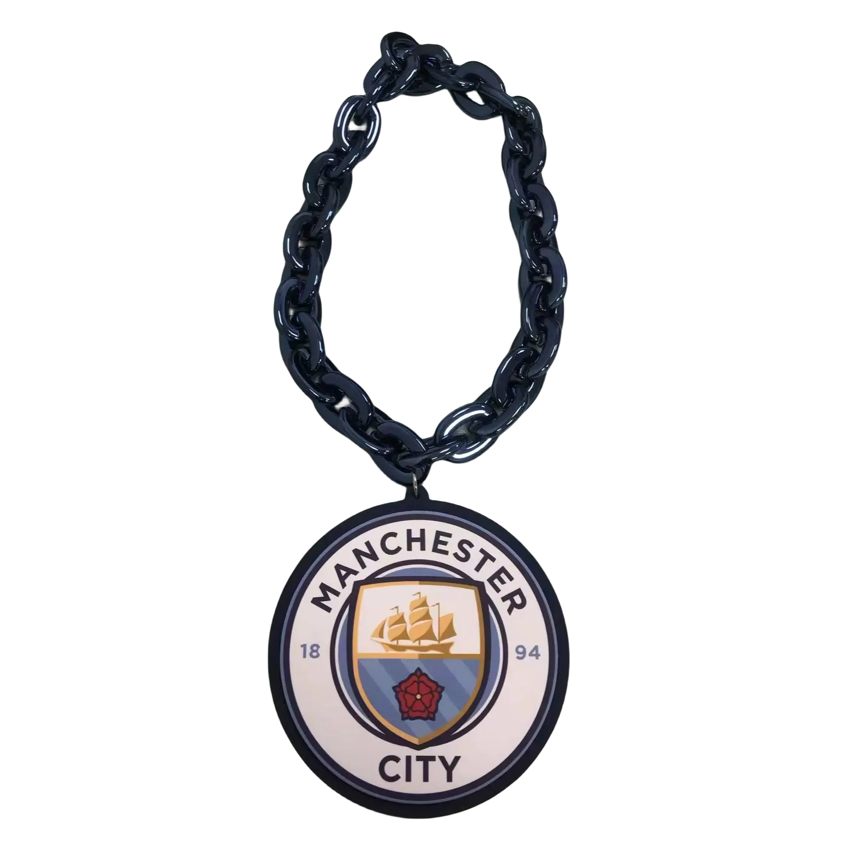 Bán buôn/tùy chỉnh ĐộI Logo kích thước lớn 3D EVA bọt Vòng cổ Manchester thành phố bóng đá fan hâm mộ Chuỗi vòng cổ
