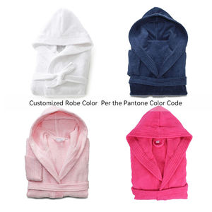 Luxury 100% Cotton Terry Cloth Hooded Bathrobe Thick High Absorbent <strong>Towel</strong> Robe Unisex <strong>Dressing</strong> <strong>Gown</strong> for Hotel Spa - Product Image 6