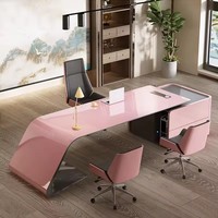 Bureau de Direction Exécutif Moderne de Luxe pour Patron ou PDG, Table de Bureau de Manager en Bois pour Usage Professionnel ou à Domicile