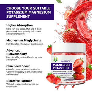 Gomitas de Magnesio y Potasio Personalizadas, Suplemento de Vitaminas para la Energía, Promueve el Equilibrio de Electrolitos, Gomitas de Suplemento Herbal - Product Image 6