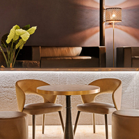 Ensemble de table et chaises de salle à manger modernes et simples tout-en-un, ensemble de meubles de restaurant en bois
