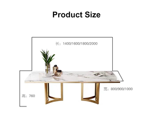 Table à manger et chaise en marbre de luxe nordique salon moderne et simple maison Table à manger et chaise combinaison - Product Image 5