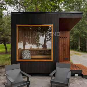 Sauna y Ducha <span class=keywords><strong>de</strong></span> <span class=keywords><strong>Madera</strong></span> Sólida para Exteriores, para 4 Personas, <span class=keywords><strong>de</strong></span> <span class=keywords><strong>Cedro</strong></span> Rojo - Product Image 4