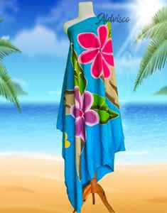 Handpainting <b>Sarong</b> Pareo Colorfull Sembagi <b>Sarong</b> <b>Beach</b> Wear <b>Sarong</b> Bali for Adults Unisex From Indonesia - Product Image 2