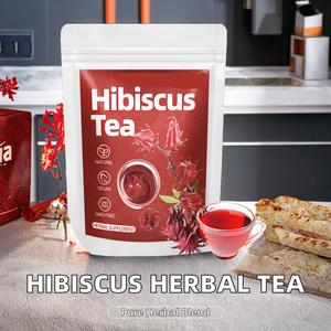 Thé d'hibiscus biologique personnalisé à marque privée pour l'<span class=keywords><strong>hypertension</strong></span>, herbes naturelles brutes en vrac en sachet et en pochette, qualité supérieure - Product Image 2