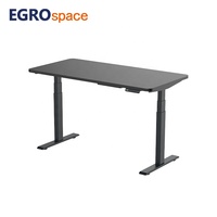 EGROspace Bureau de travail moderne à double moteur, table ergonomique réglable en hauteur, bureau assis-debout