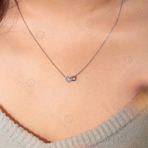 Gemnel 925 Plata brillante Zirconia cúbica dulce corazón colgante significativo recuerdo regalo elegante collar de moda - Product Image 4