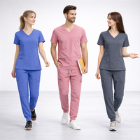 Uniformes médicaux pour femmes, personnalisables, grande taille, respirants, en tissu peigné, élasthanne/polyester, de haute qualité, doux, absorbant la transpiration
