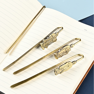 Marque-page et ouvre-lettre en bronze antique Confucius Lao Tzu, cadeau de sagesse du philosophe chinois ancien, décoration de bureau zen orientale - Product Image 5