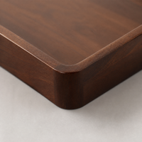 Plateau rectangulaire décoratif en bois massif fait main sur mesure, brun foncé, brun clair, plateau de service