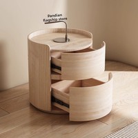 2023 Table de chevet en bois massif écologique haut de gamme luxe pratique résistant à l'usure selle en cuir créatif moderne salon