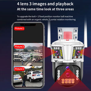 กล้องวงจรปิดไร้สาย Wistino 12K Wifi 4 เลนส์ ซูม 10 เท่า กันน้ำ ตรวจจับความเคลื่อนไหวพร้อมสัญญาณเตือนภัย สำหรับภายนอกอาคาร - Product Image 4